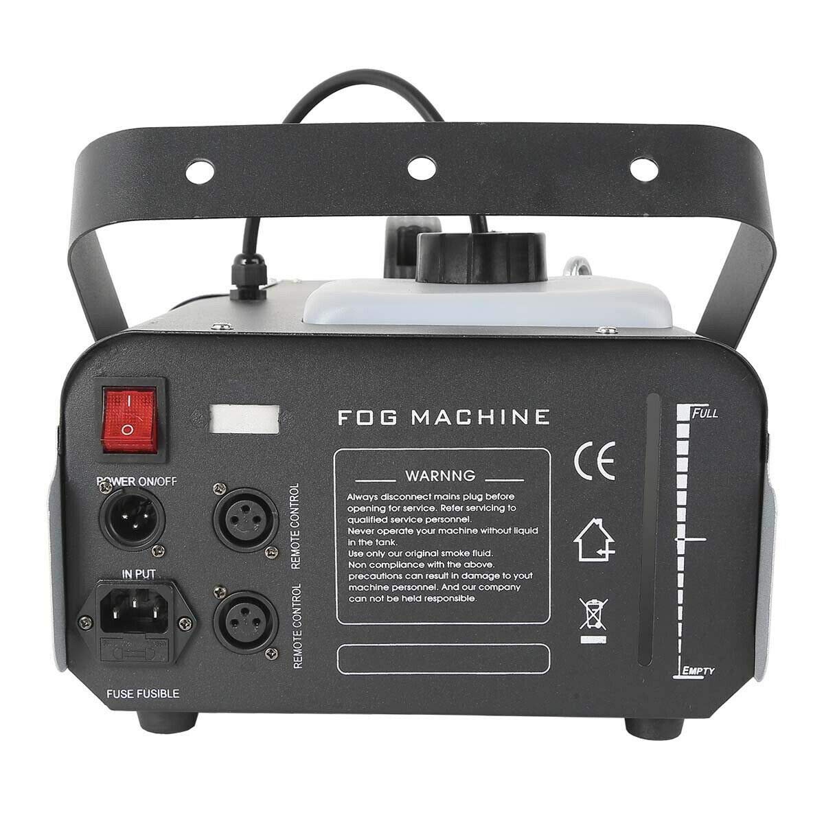 1500W Halloween Smoke Fog Machine with RGB LED Lights & Remote Control - 3-in-1 DJ Stage Fogger for Halloween Parties, Concerts, and Theater Performances