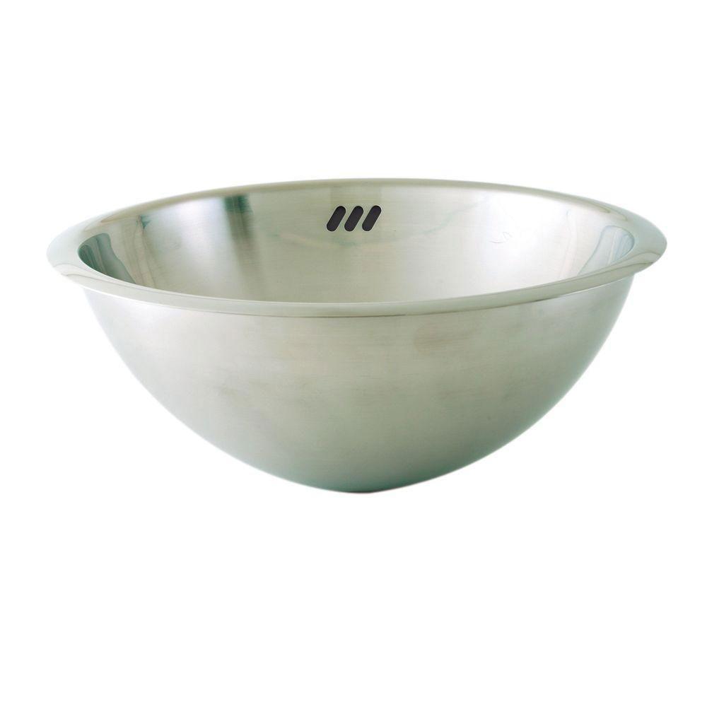 Decolav Simply Stainless Drop-in Bathroom Sink - Brushed Stainless Steel 524037 - Perfect for Modern Bathroom Vanities & Powder Rooms