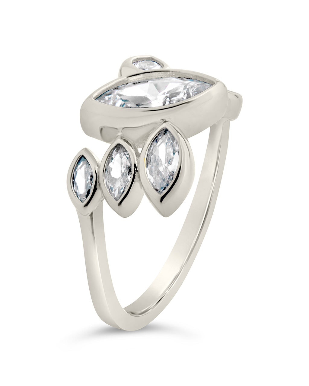 Anastasia Elongated CZ Ring - Elegant Cubic Zirconia Fashion Jewelry for Women | Perfect for Weddings, Parties & Everyday Wear