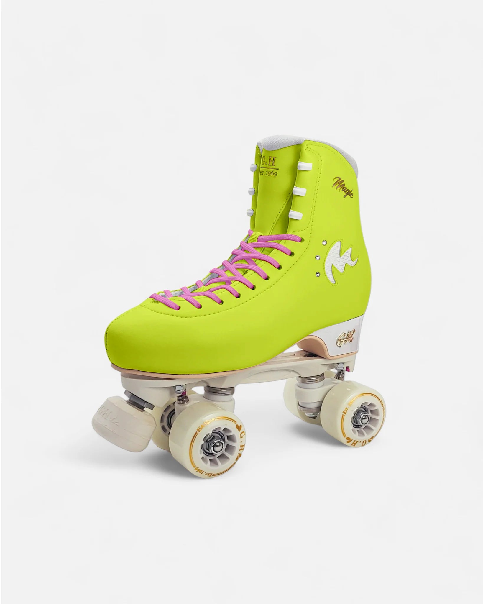 GH Magic Quad Roller Skates for Women & Men - Adjustable Outdoor/Indoor Rollerblades with Light Up Wheels - Perfect for Fitness, Rink Skating & Street Roller Derby