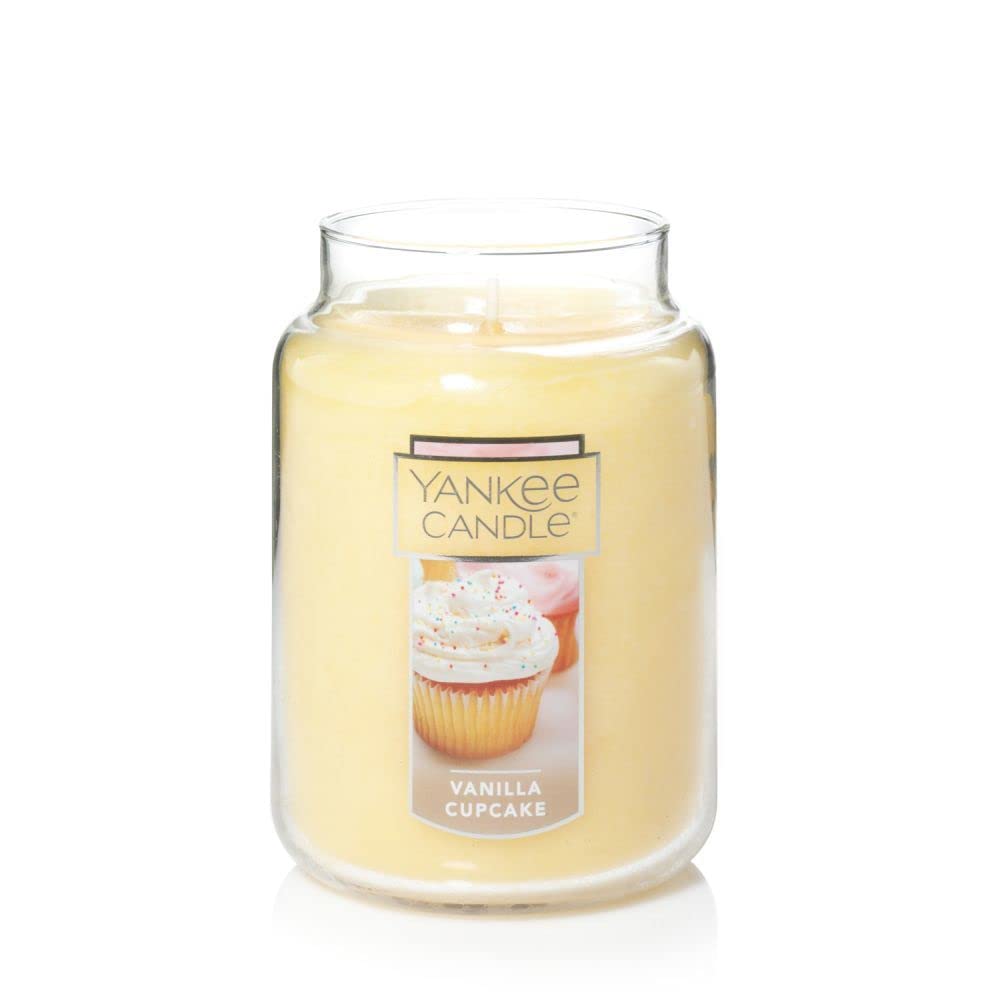 Yankee Candle Large Jar Candle - Vanilla Cupcake Fragrance, Spiced Dessert Scented Candle for Home, Relaxation & Romantic Ambiance | Perfect for Living Room, Bedroom & Gift Giving