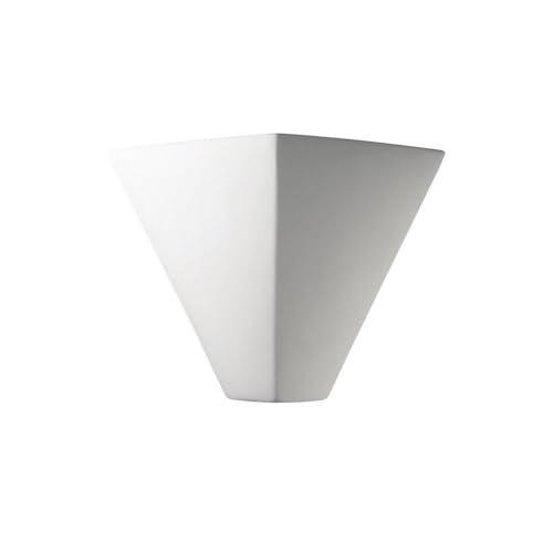 Justice Design Group Ambiance Collection 1-Light Wall Sconce - Bisque Finish | Modern Wall Light Fixture for Bedroom, Living Room & Hallway Lighting