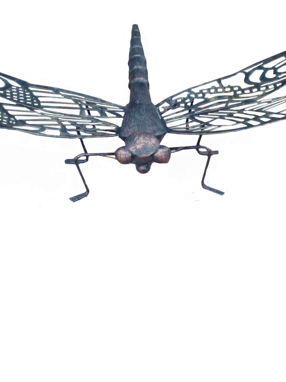 Hand Forged Dragonfly Iron Gift - Viking Axe Inspired Metal Insect Garden Art Decor for Anniversary & Yard - Perfect for Outdoor Decor, Viking Themed Parties, and Unique Home Gifts