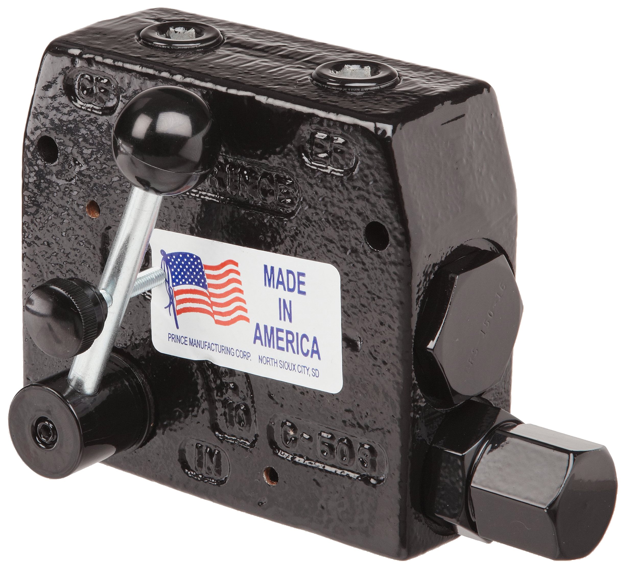 Prince RDRS-150-16 Adjustable Pressure Relief Flow Control Valve - Cast Iron, 3000 psi, 0-16 GPM, 1/2