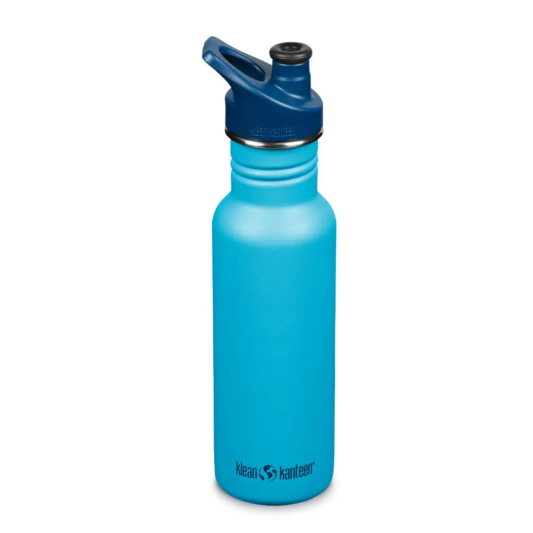 Klean Kanteen Classic 18oz Stainless Steel Water Bottle with Sports Cap - Leakproof, BPA-Free, Eco-Friendly Reusable Water Container for Hiking, Gym & Outdoor Activities