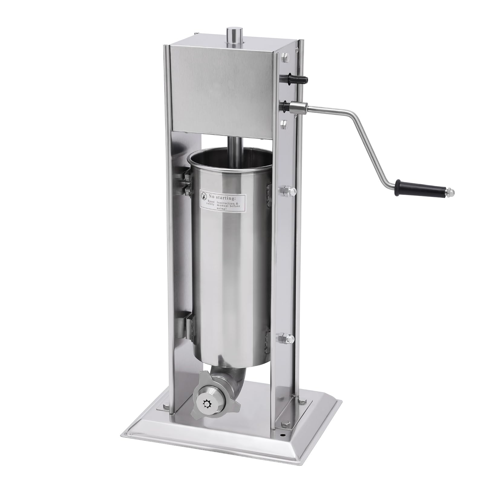 Commercial Manual Churros Maker Machine - 5L Capacity, 11.81x25.59 Inches, Silver Stainless Steel - Perfect for Restaurants, Food Trucks, and Home Baking