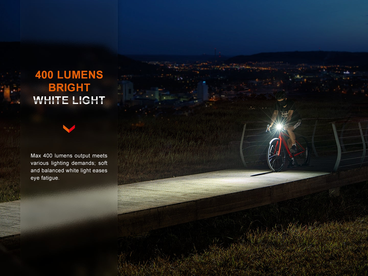 Fenix BC15R Ultra Bright 1000 Lumens Rechargeable Bike Light - Waterproof Cycling Headlight for Night Riding, Commuting & Mountain Biking