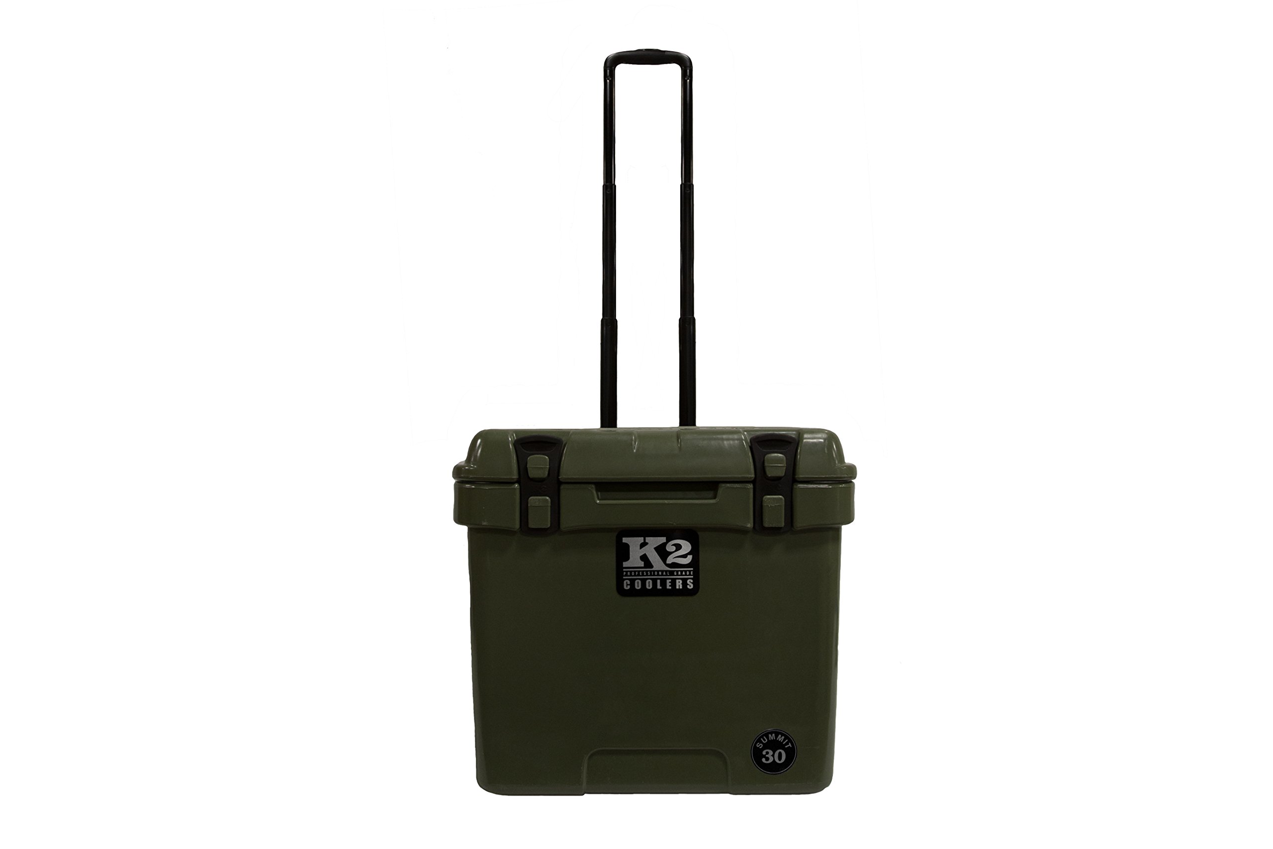 K2 Coolers Summit Wheeled 30 Cooler - Heavy Duty Rolling Cooler for Camping, Beach, Tailgating & Outdoor Adventures - 30 Quart Insulated Cooler with Wheels