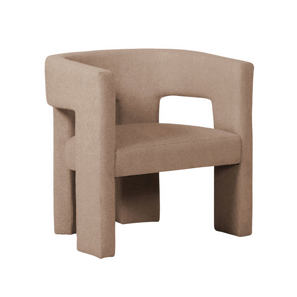 Urban Road Bella Armchair - Modern Accent Chair for Living Room, Bedroom & Office - Stylish Upholstered Armchair with Wooden Legs - Perfect for Reading, Relaxing & Home Decor