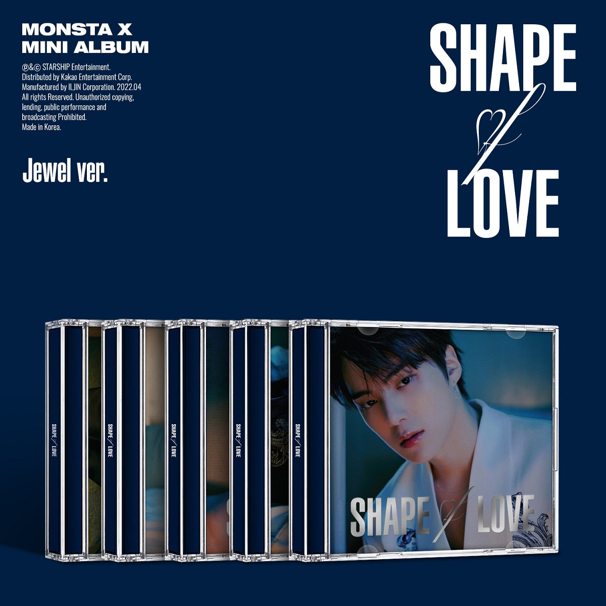 MONSTA X 11th Mini Album 'SHAPE OF LOVE' Jewel Case - Kpop Music CD for Fans, Collection & Gift Giving