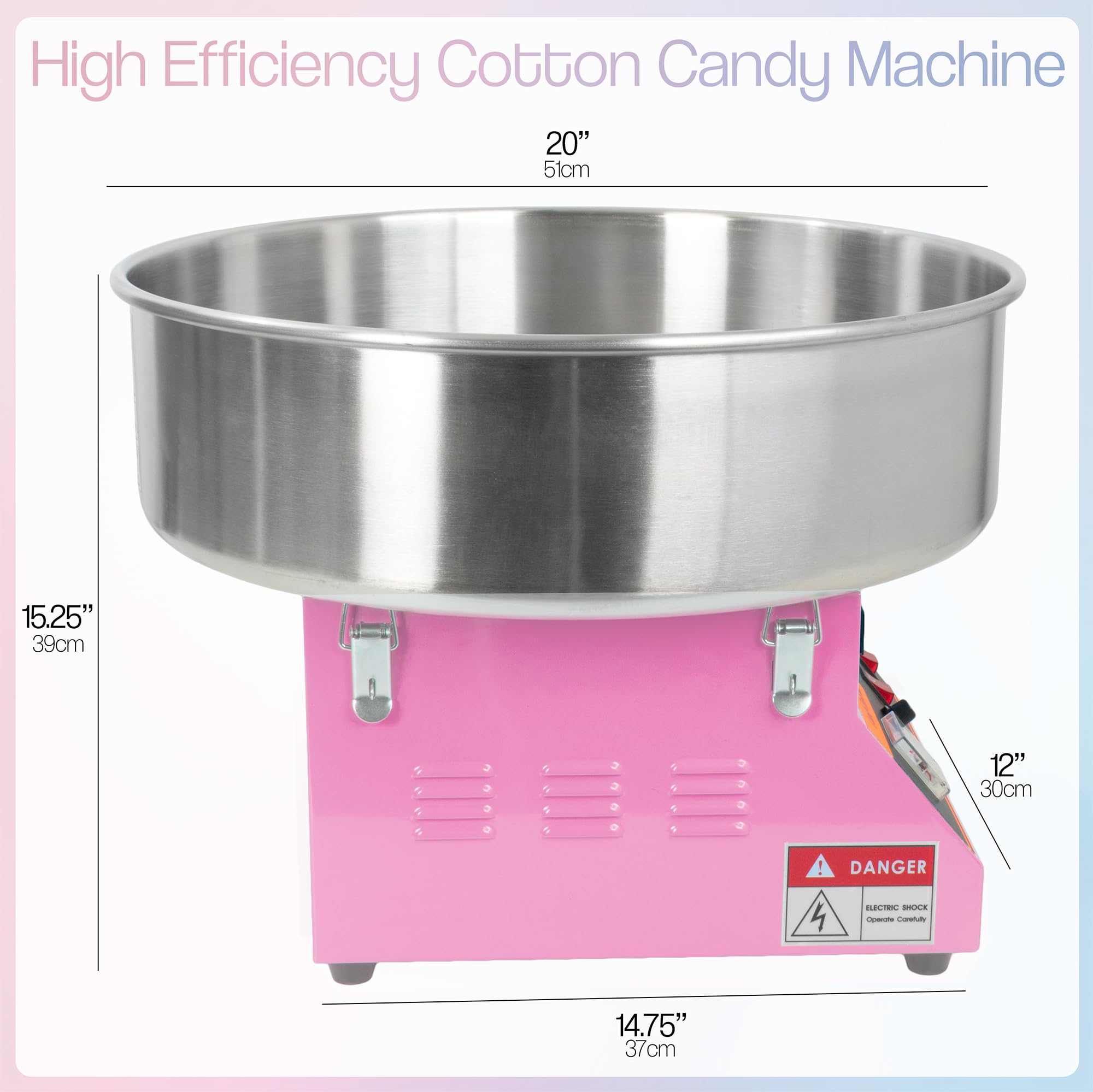 VIVO Pink 1030W Commercial Cotton Candy Machine with 20