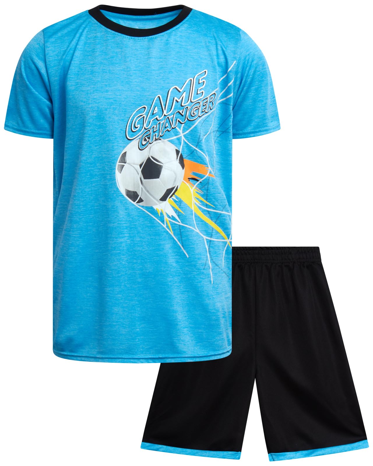 Pro Athlete Boys' Active Shorts Set - 2 Piece Performance T-Shirt & Gym Shorts - Athletic Wear for Boys Age 8-16 - Perfect for Sports, Gym & Outdoor Activities