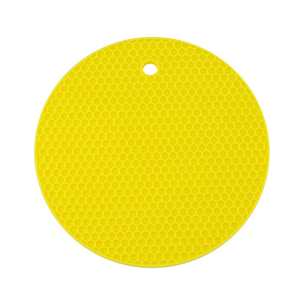 Hemoton Heat Resistant Silicone Trivet Mats - Non-Slip Round Pot Holders for Kitchen Countertops, Tables, Hot Pots & Dishes - Perfect for Dining, Cooking & Serving Hot Meals Safely