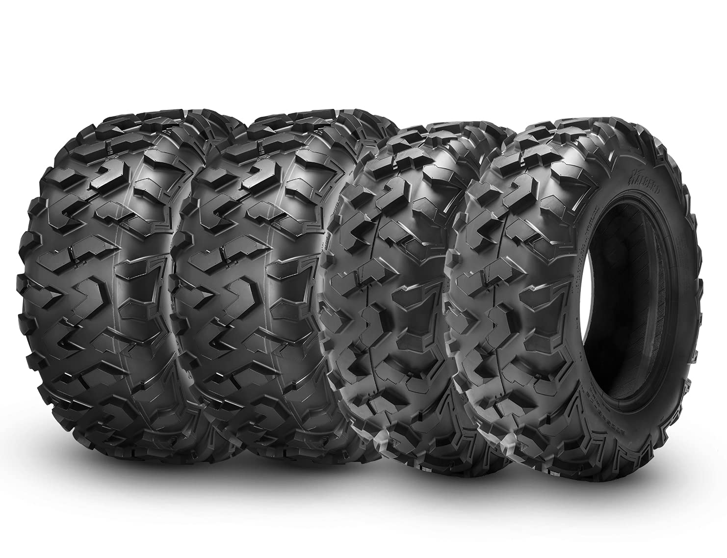 HALBERD 25x8-12 & 25x11-10 ATV Tires - 6PR All Terrain Off-Road Tires for ATV/UTV (Set of 4, Tubeless) - Perfect for Mud, Sand, Trail Riding and Outdoor Adventures