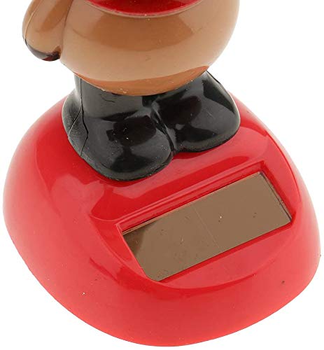 Solar Powered Dancing Christmas Toys - 2pcs Santa & Reindeer Nodding Ornaments for Home, Office, Car, Window Decor | Perfect for Holiday Gifts, Party Decorations & Festive Atmosphere