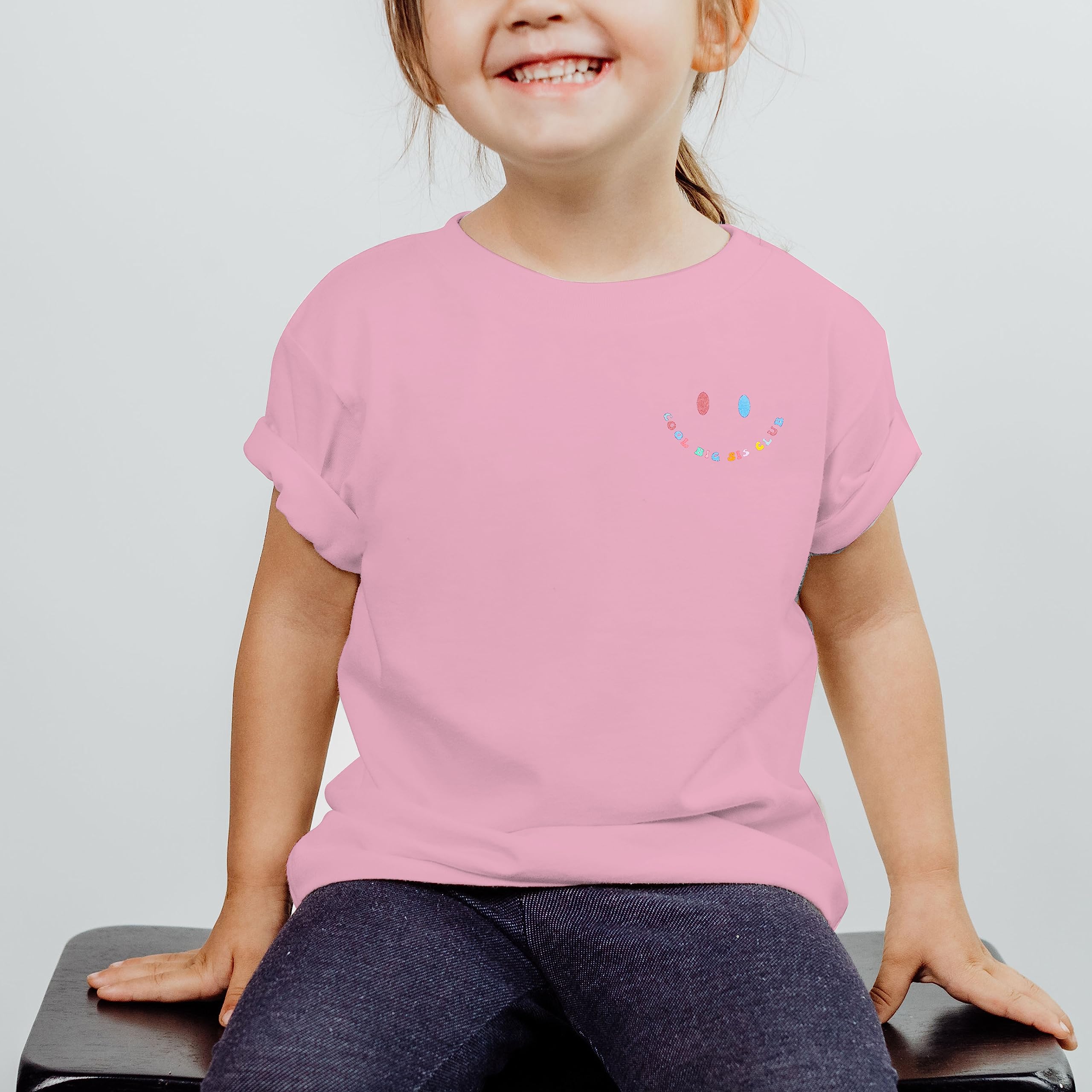 Cool Big Sis Club Shirt - Toddler Girls Outfit for Sibling Announcement