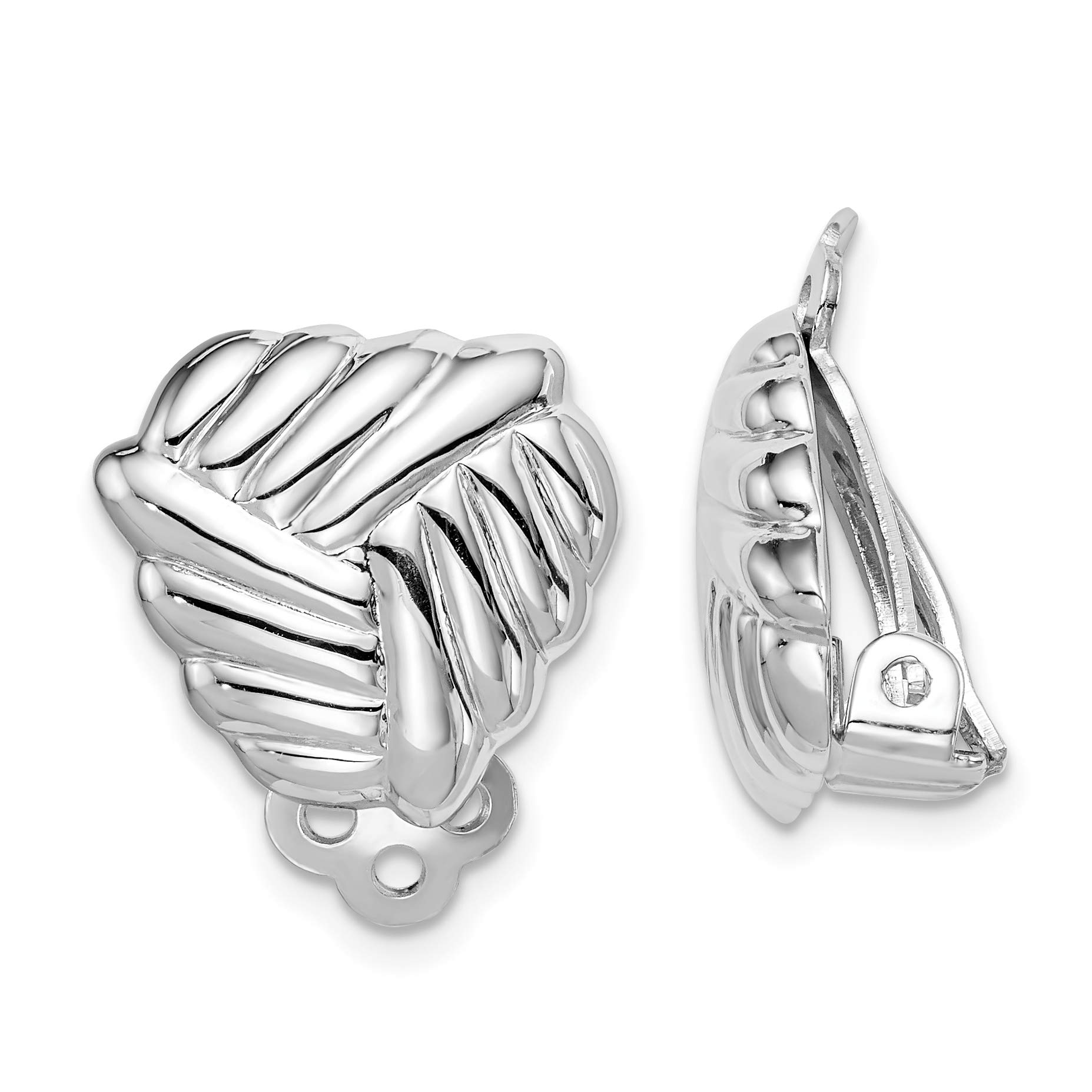 925 Sterling Silver Clip-On Woven Triangle Earrings for Women - Hypoallergenic Non-Pierced Fashion Jewelry - Perfect for Parties, Weddings & Everyday Wear