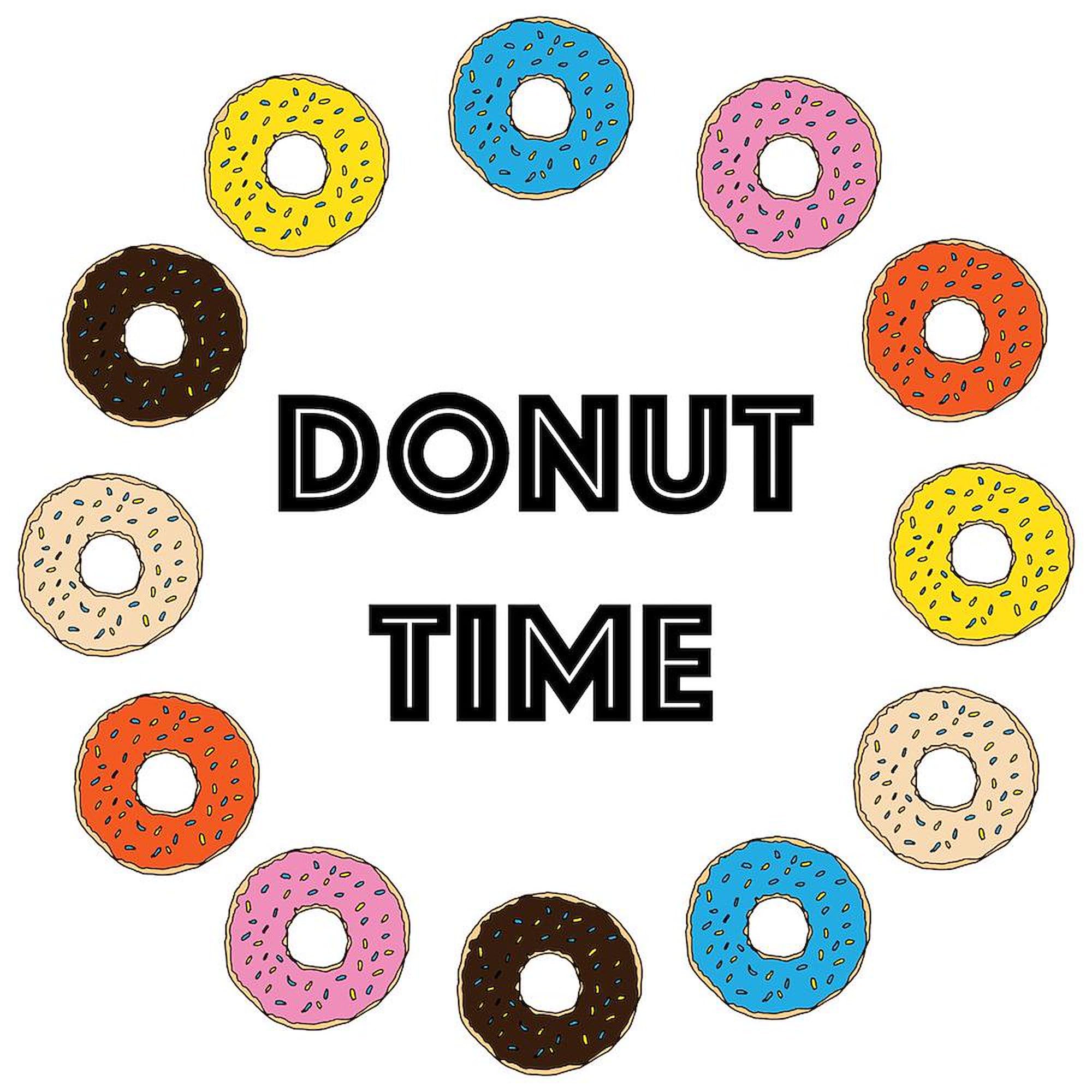 Donut Time Ceramic Coffee Mug 15 oz (444 ml) - Perfect for Coffee, Tea & Hot Drinks at Home or Office