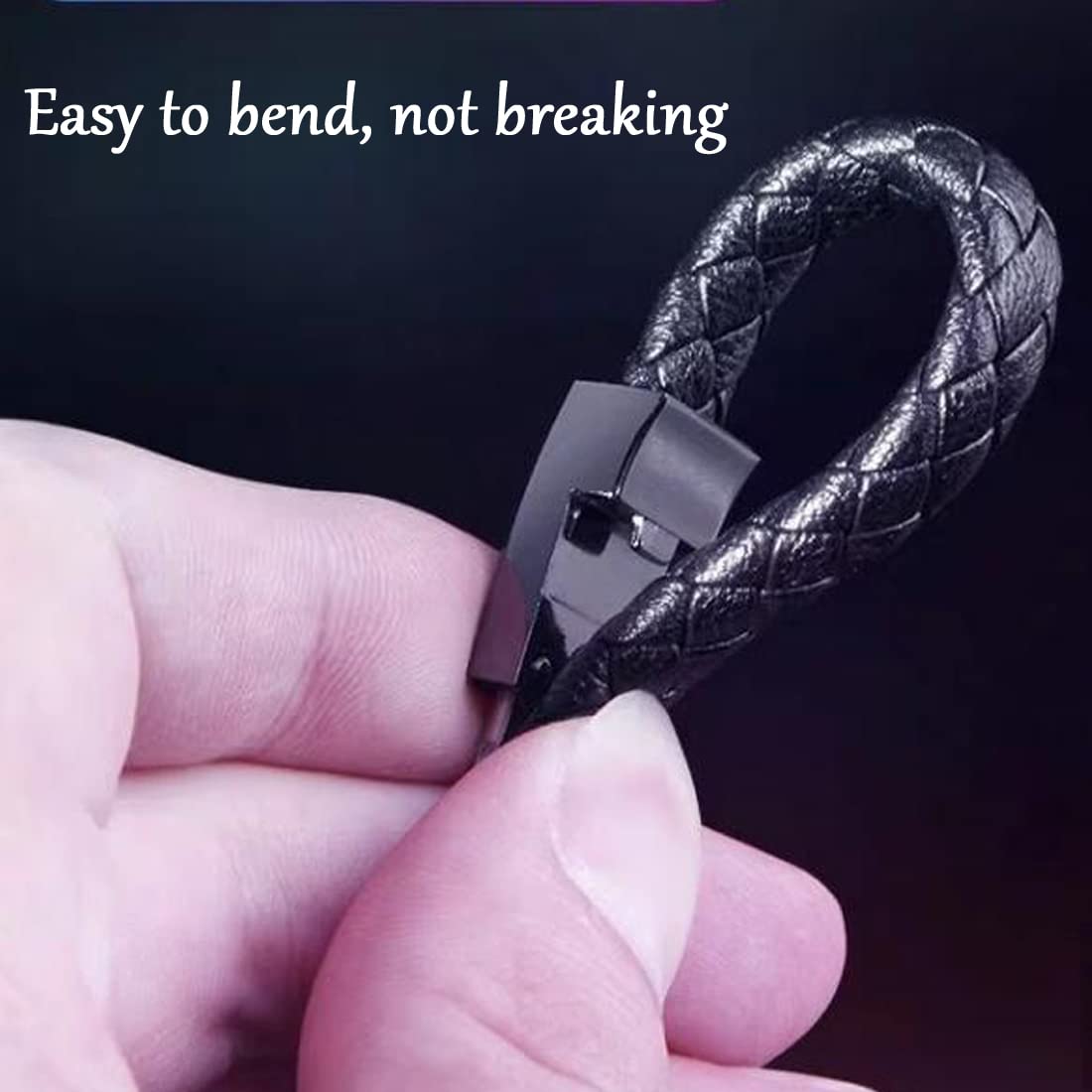Premium USB C to USB C Charging Cable - 22.5cm Short Braided Leather Bracelet Style for Samsung/Huawei/LG/Google Android - Perfect for Travel, Office & On-the-Go Charging