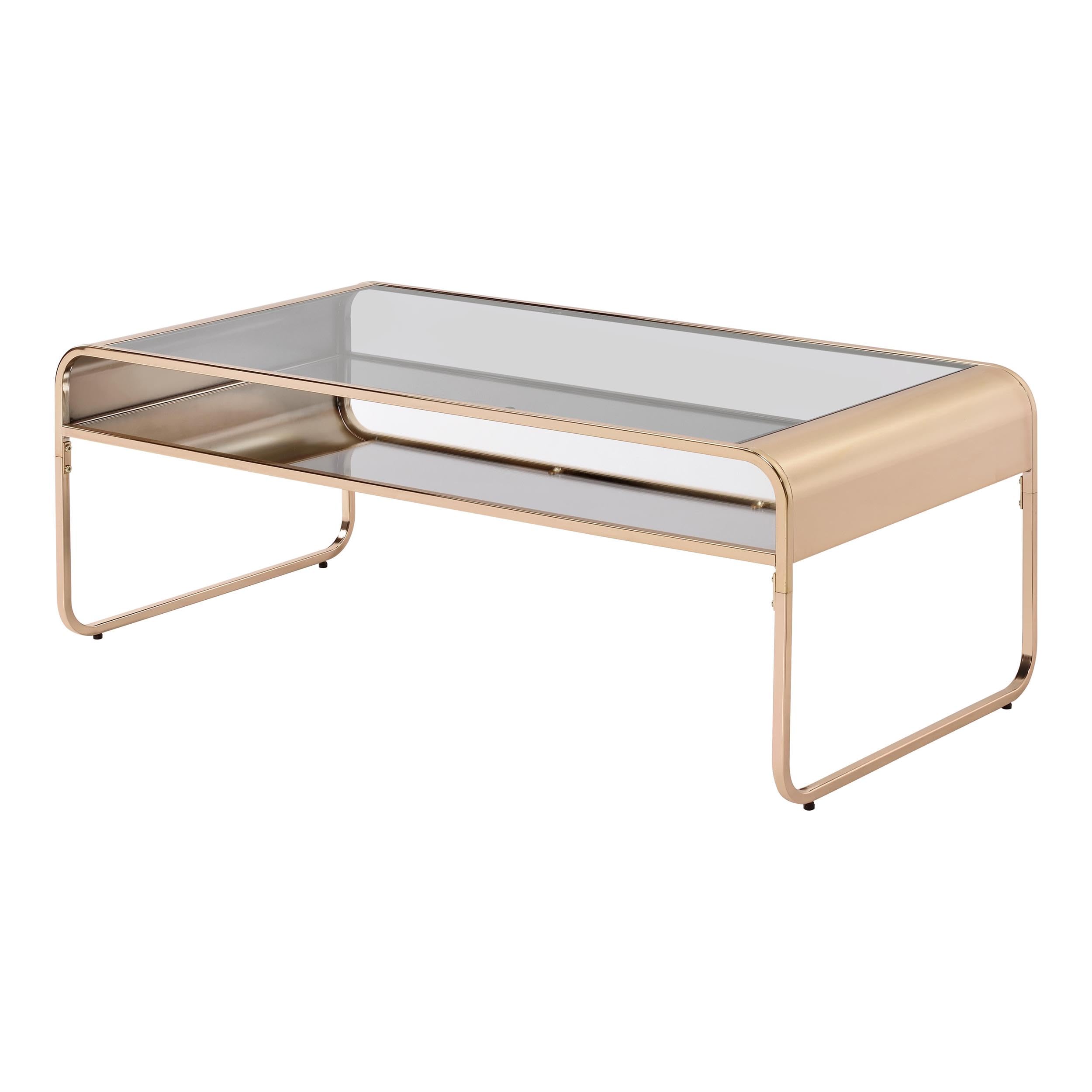 Gold Mexller Contemporary 3-Piece Metal Coffee Table Set for Living Room