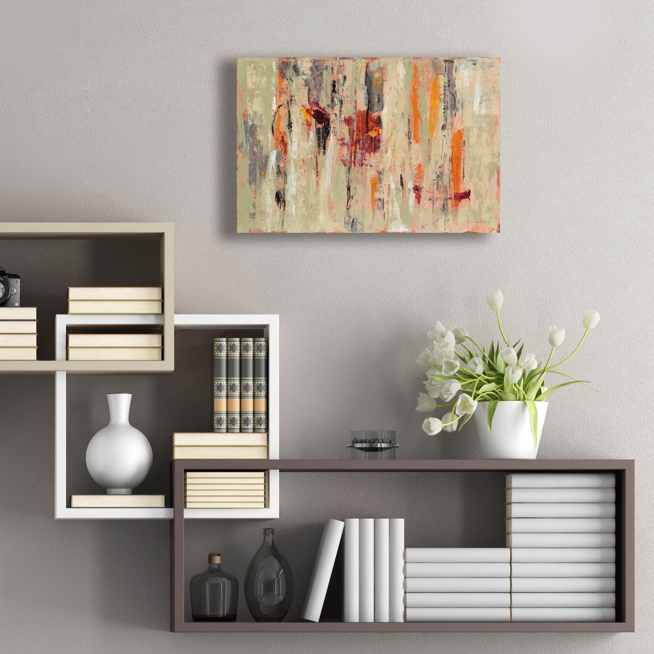 Epic Art 'Graffiti Wall I' by Silvia Vassileva - Modern Acrylic Glass Wall Art Painting 24x16 Inches - Perfect for Living Room, Bedroom & Office Decor