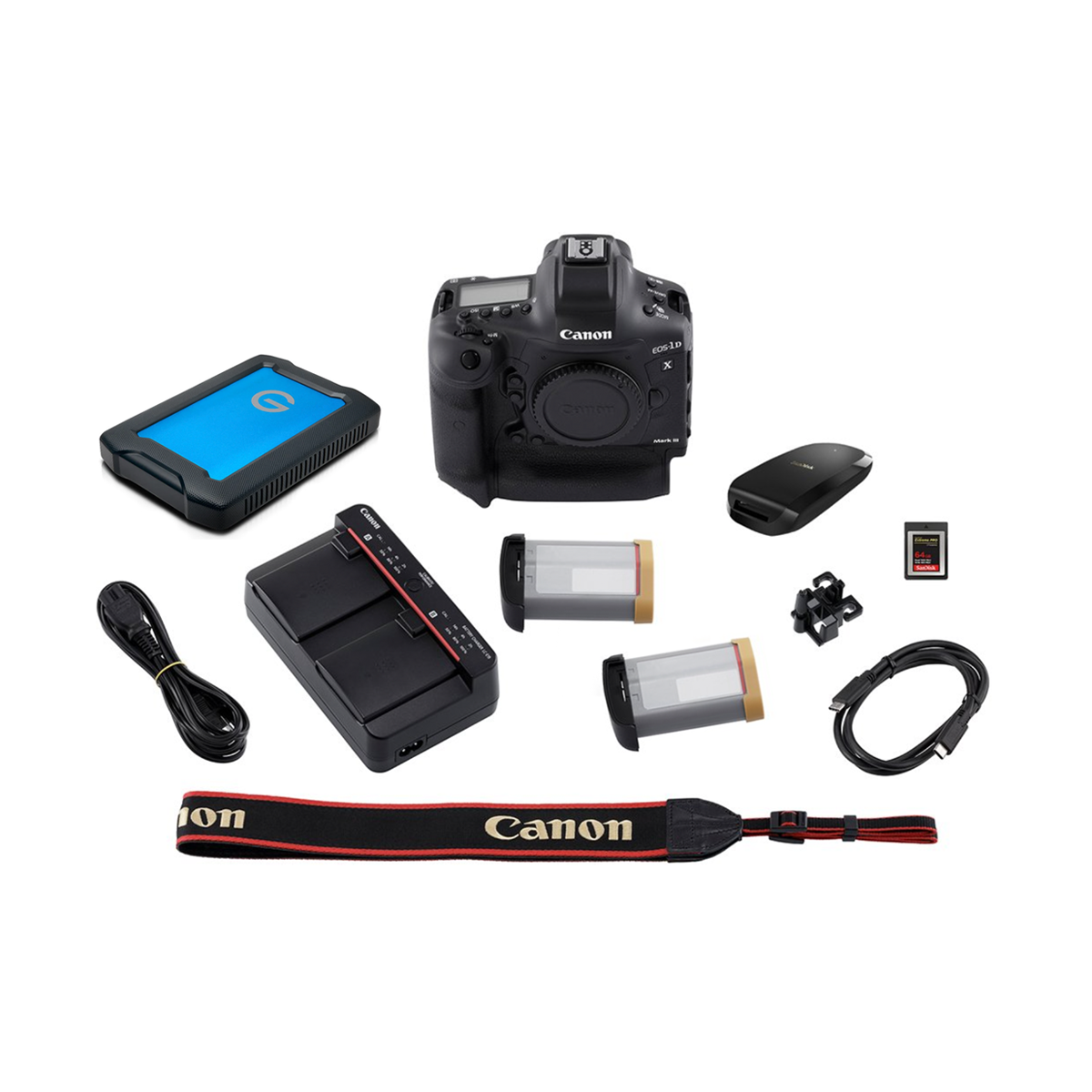 Canon EOS 1DX Mark III Professional DSLR Camera Body with CFexpress Card & Reader Bundle - Perfect for Sports, Wildlife Photography and 4K Video Shooting