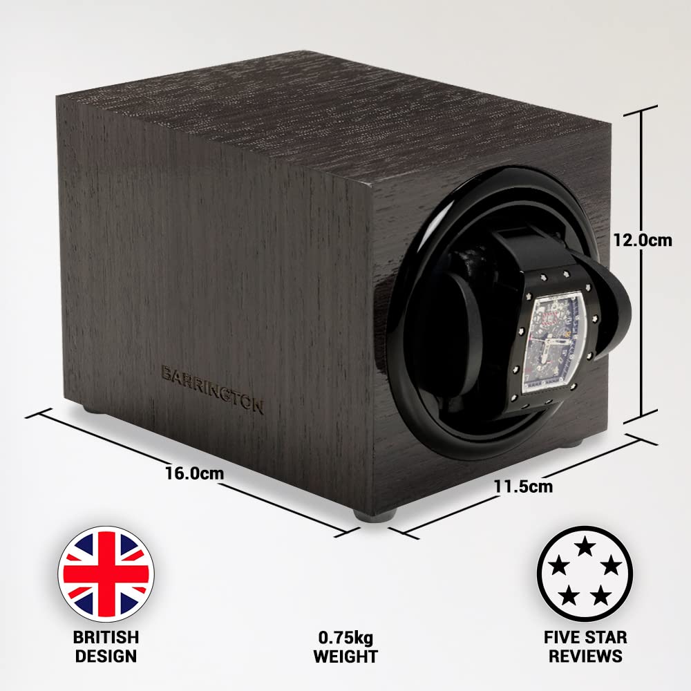 Premium Single Watch Winder for Automatic Watches - Silent Japanese Motor | Luxury Watch Storage for Rolex, Omega & More | Adjustable 650-1950 TPD | AC/Battery Powered | Perfect for Travel, Display & Watch Maintenance