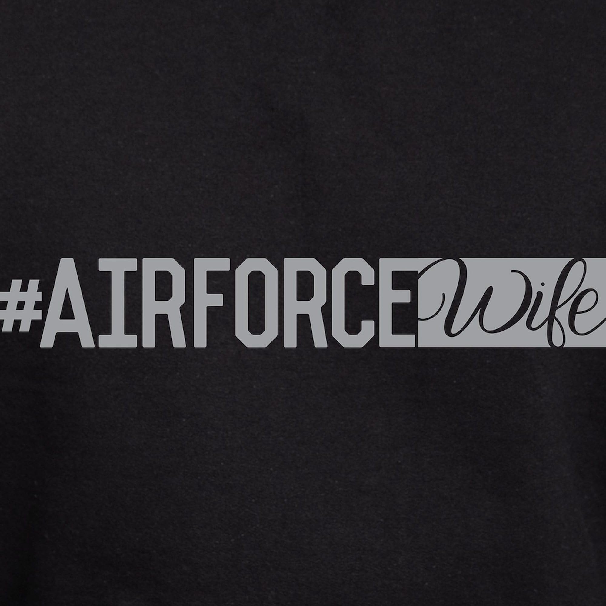 #Airforcewife Hoodie for Men - Dark Regular Fit Pullover Sweatshirt | Comfortable & Stylish Military Spouse Apparel | Perfect for Casual Wear, Gifts & Supporting Military Families
