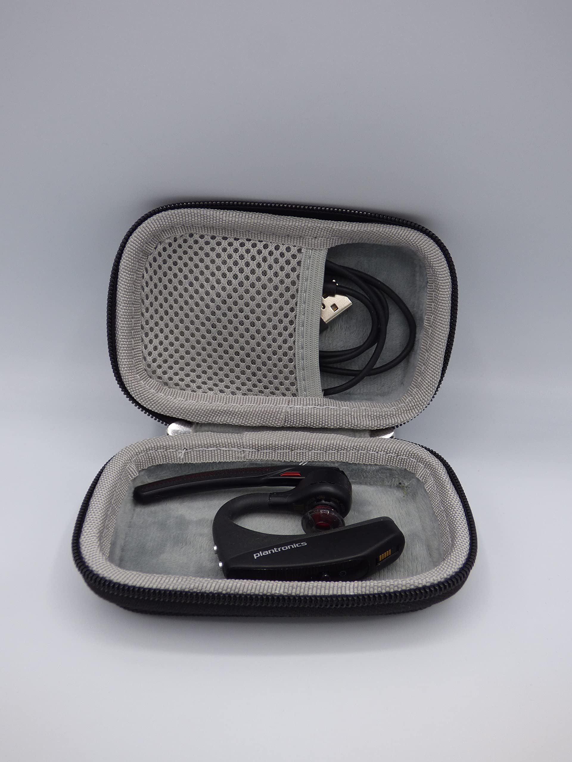 Poly 5200-UC Bluetooth Headset Bundle with Charging Case & Water-Resistant Carry Case - Renewed Wireless Headset for PC, Mac, Android | Perfect for Office Calls, Remote Work & Video Conferencing