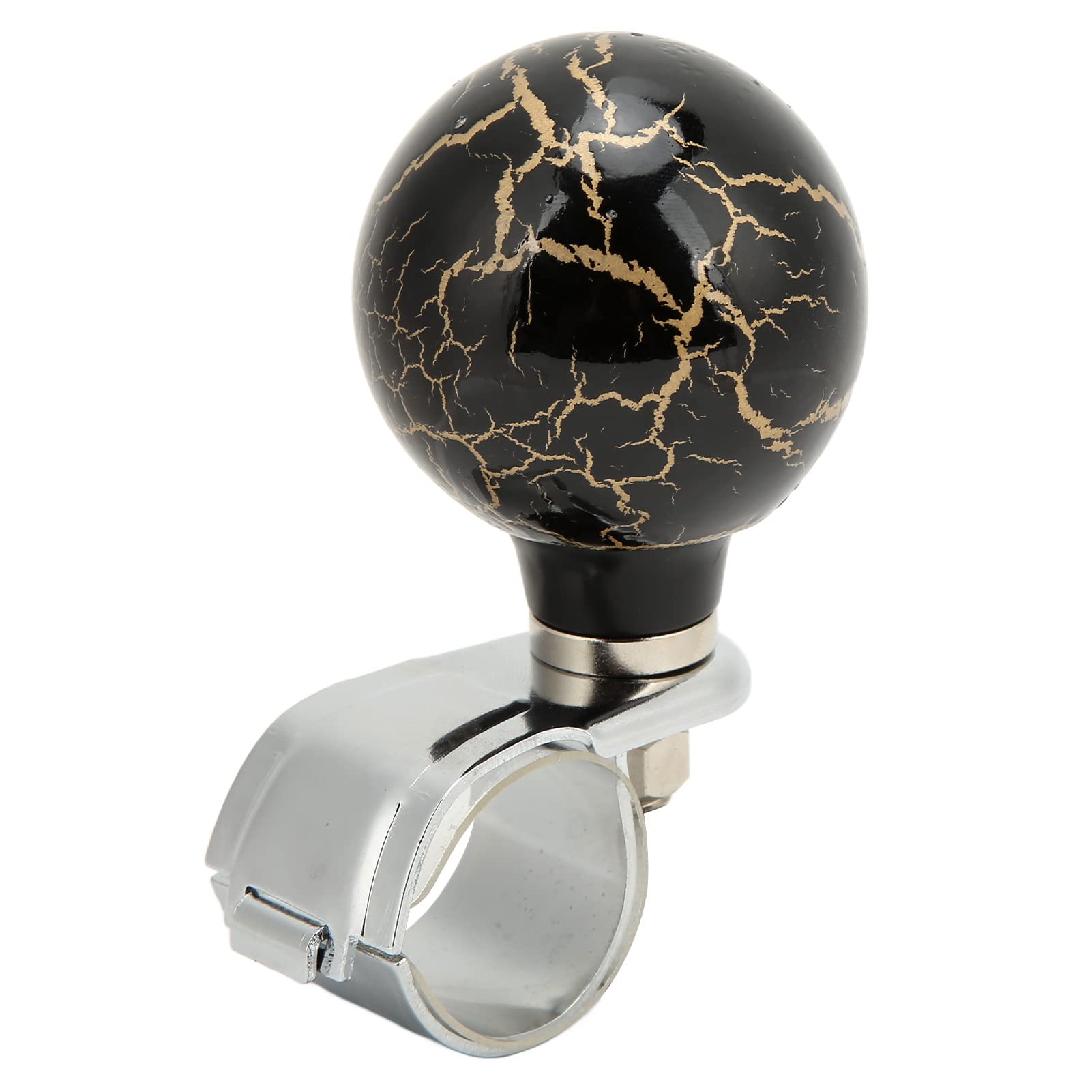 Uxsiya 3cm Low Resistance Steering Wheel Power Ball - Flexible Thunder Style Suicide Knob for Cars, Trucks, Tractors & Boats (Black) | Improve Grip & Reduce Fatigue for Long-Distance Driving & Off-Road Adventures