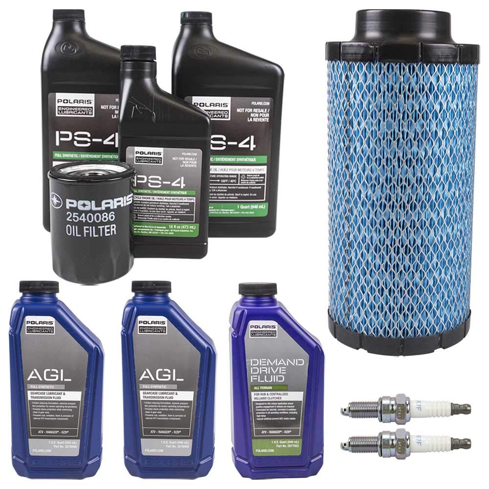 Polaris OEM Oil Change Kit with Air Filter & Spark Plugs for 2014-2019 RZR XP 1000 - Complete ATV/UTV Maintenance Solution for Off-Road Adventures