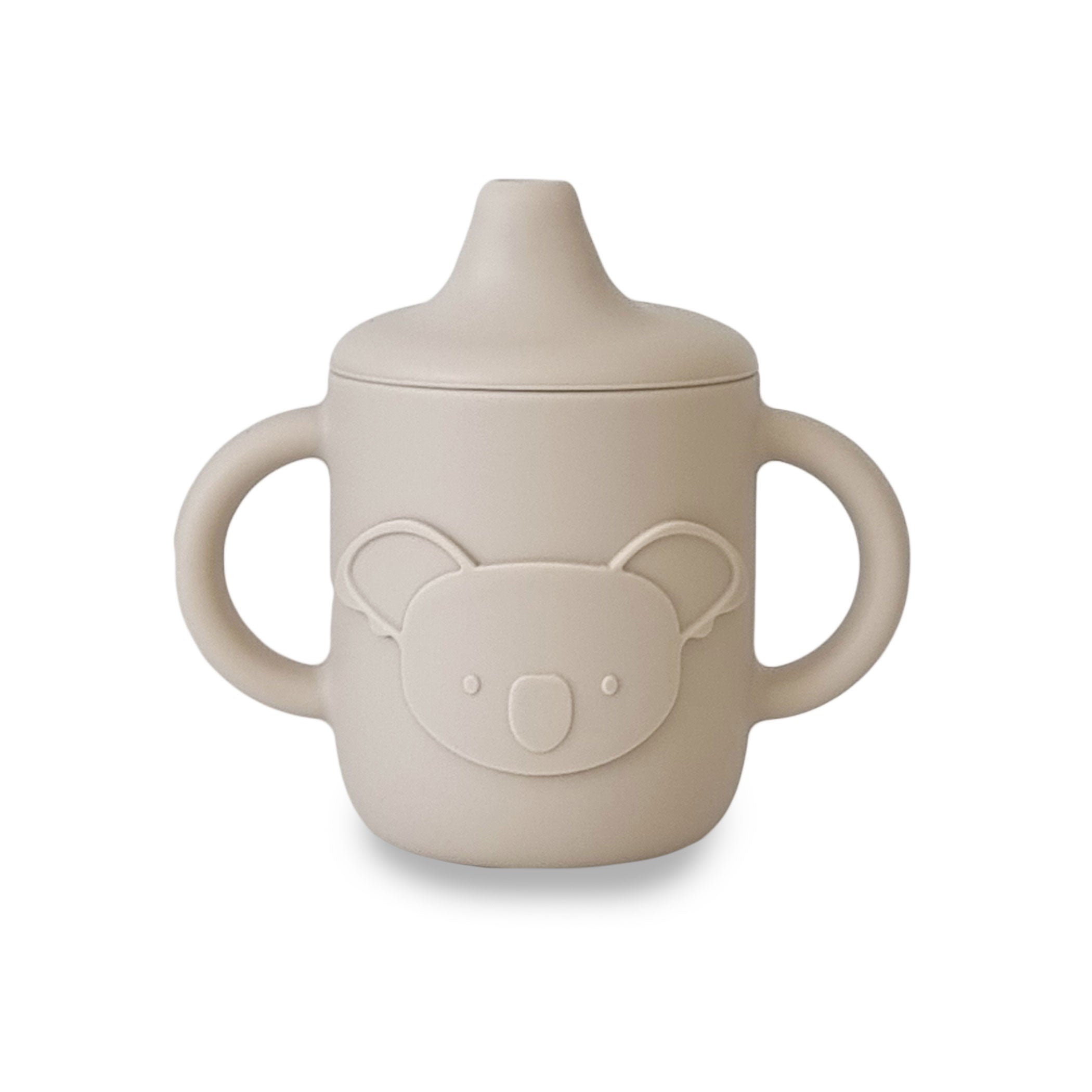 Plum Silicone Koala Sippy Cup with Straw - BPA Free Leak Proof Toddler Drinking Cup for Boys & Girls - Perfect for Daycare, Travel and Outdoor Activities