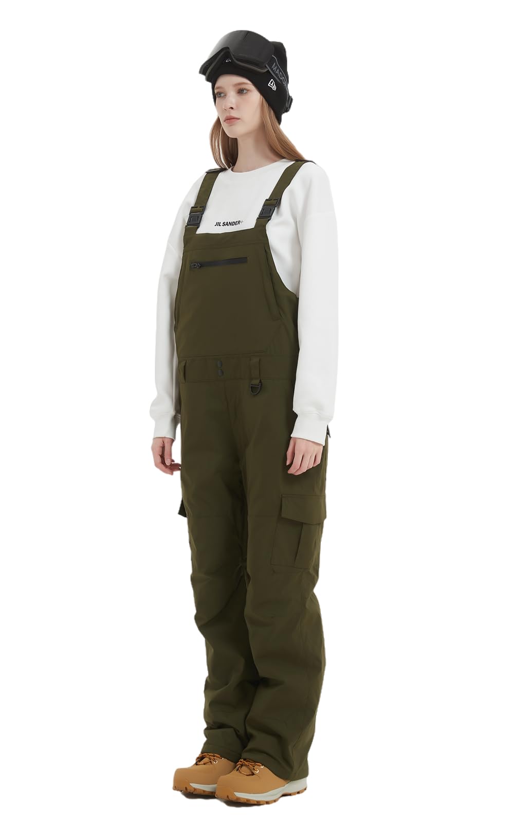 **Men's & Women's Snow Bib Overalls - Adjustable Waterproof Ski Pants with Windproof & Insulated Warmth for Winter Sports & Outdoor Activities**
