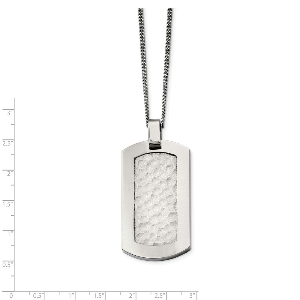 Jewels By Lux Titanium Hammered Pendant Necklace for Women - Handcrafted Jewelry Gift for Birthday, Anniversary & Special Occasions | Elegant Layering Piece for Everyday Wear
