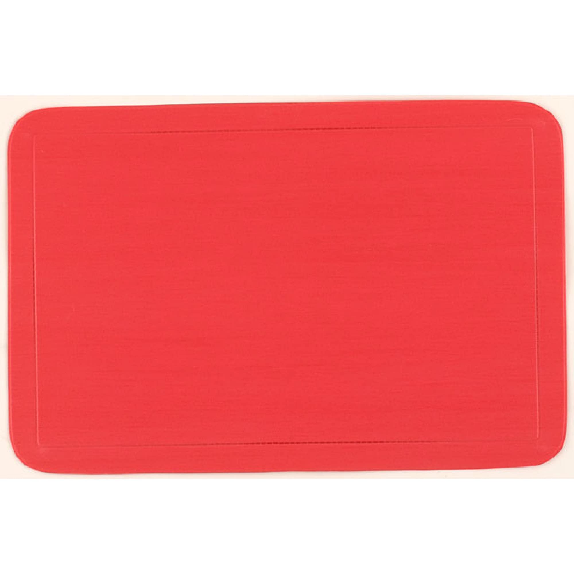 12-Pack Red Plastic Placemats for Dining Table - Waterproof & Durable Table Mats for Kitchen, Restaurants, Picnics & Outdoor Use