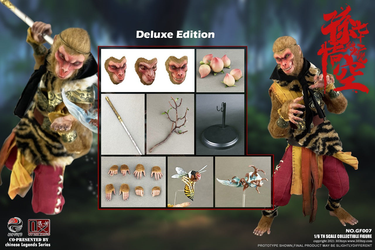 303Toys x Ou Zhi Xiang 1/6 Scale Sun Wukong 72 Transformations Exclusive Collectible Figure - Chinese Legendary Monkey King Action Figure for Display & Anime Collections (GF007)