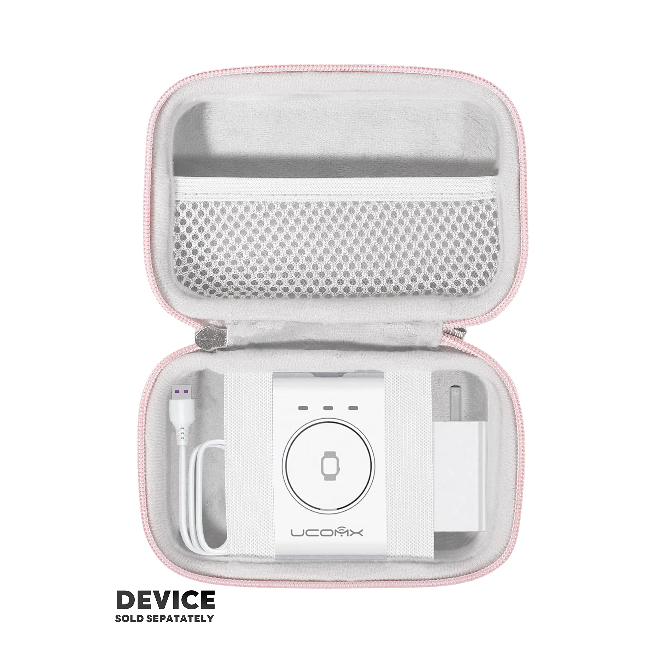 CaseSack Wireless Foldable Charger Case - Compatible with MagSafe, UCOMX Nano, MURPISO, RTOPS, Ankilo & Criacr Magnetic Chargers | Rose Gold | Portable 3-in-1 Charging Station for iPhone, AirPods & Apple Watch | Perfect for Travel, Office & Home Use