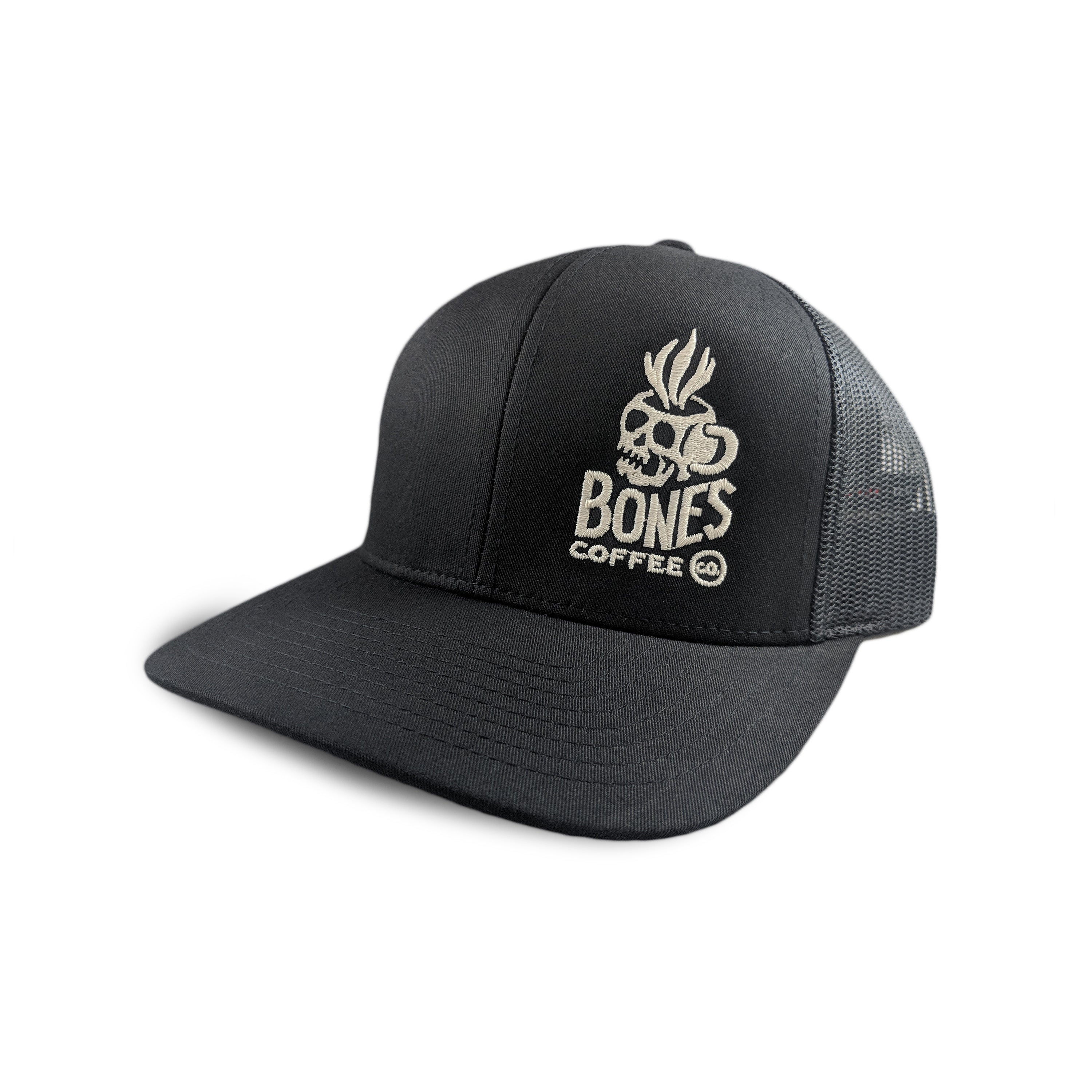 Skull Logo Trucker Hat for Men & Women - Adjustable Snapback Cap for Outdoor, Sports, and Casual Wear - Stylish Unisex Baseball Hat for Street Fashion and Daily Use