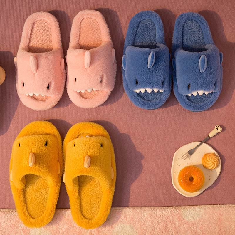 Comfy Plush Shark Slippers for Women & Men - Soft Fuzzy House Shoes with Non-Slip Sole - Perfect for Indoor, Lounge Wear & Gifts