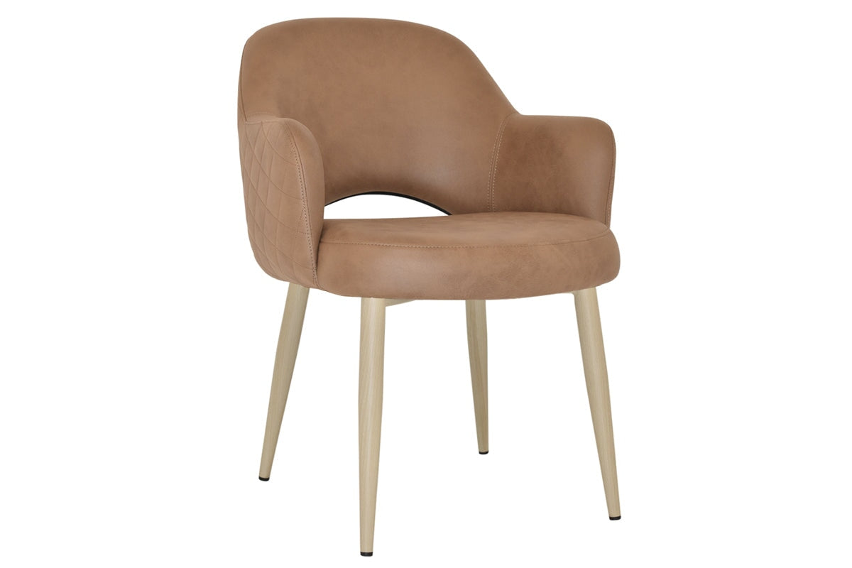 EZ Hospitality Cairo Indoor Armchair with Sturdy Metal Base & Birch Wood Legs - Perfect for Living Room, Office, or Waiting Area