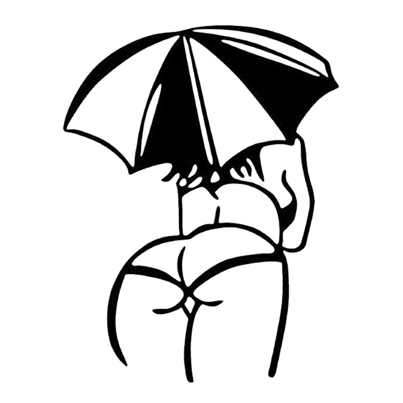 Sexy Girls Wall Stickers - Peel and Stick Wall Art Decor for Bedroom, Study Room, Home - Leftist Stickers for Girls Room, Dorm, Office (Set of 6)