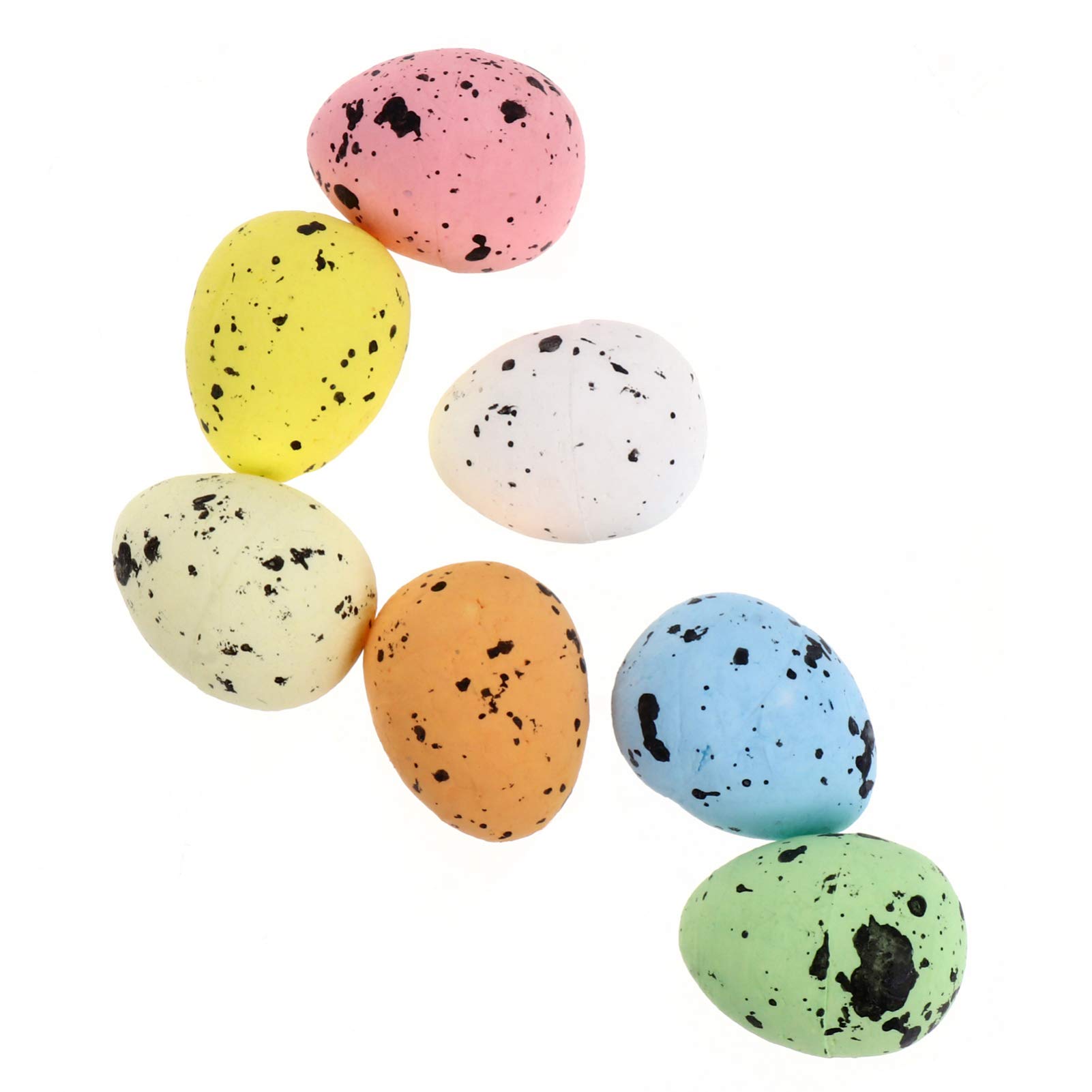 Amosfun 100pcs Colorful Foam Easter Eggs Bulk - 1.8cm Mini Painted Easter Egg Decorations for Easter Basket Fillers, Party Tabletop Decor, DIY Crafts & Spring Home Decoration