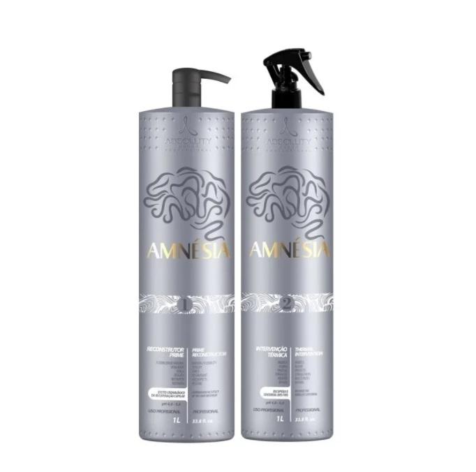 Amnesia Reconstructor Prime Thermal Hair Treatment Kit 2x1L - Absolute Color Repair for Damaged Hair | Professional Salon-Grade Heat Protectant & Deep Conditioning Treatment for Color-Treated, Bleached, or Chemically Processed Hair - Perfect for Home Use & Salon Treatments