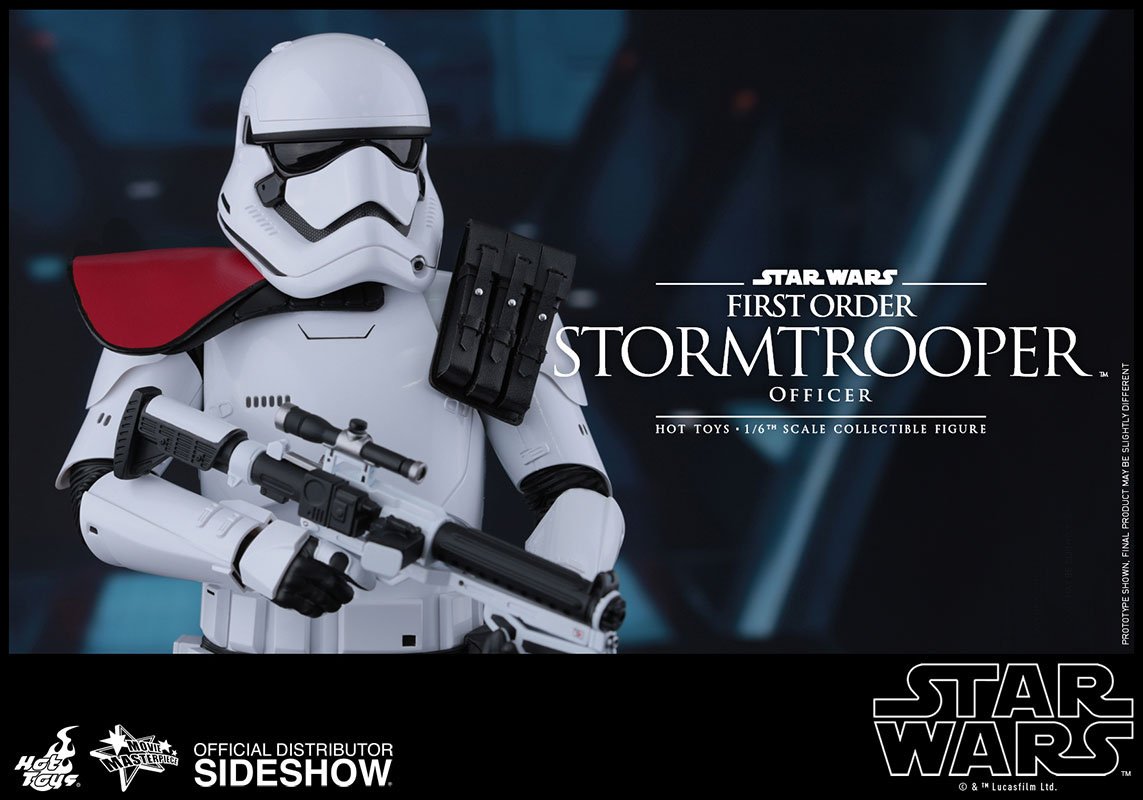 Star Wars The Force Awakens First Order Stormtrooper Officer 1/6 Scale Collectible Action Figure - Hot Toys Movie Masterpiece Series | Perfect for Display, Cosplay & Gift for Fans