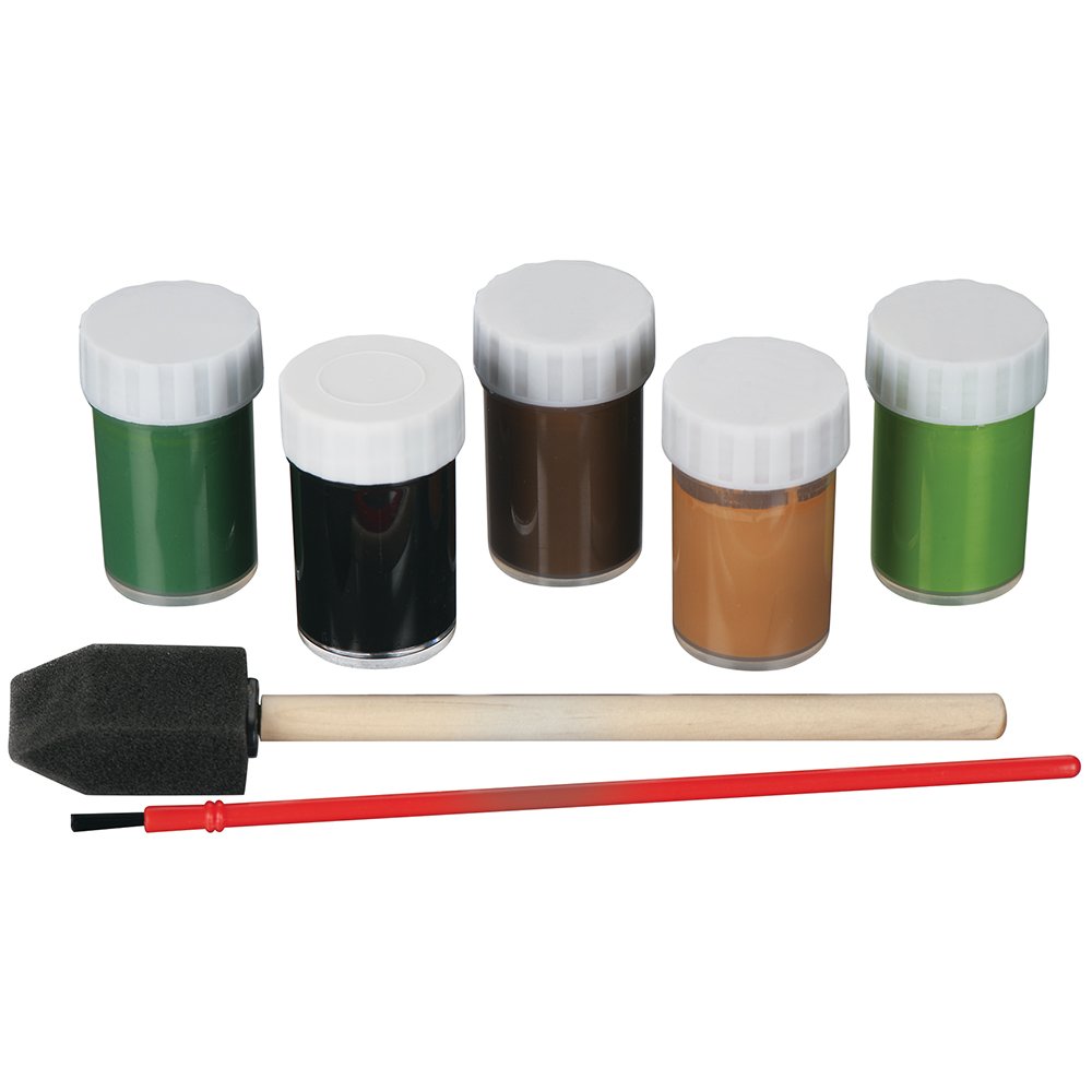 Revell Camouflage Deluxe Paint & Brush Set - 12 Colors for Pinewood Derby Cars, Model Kits & DIY Crafts | Non-Toxic Acrylic Paints with Premium Brushes for Kids & Adults | Perfect for Wooden Car Racing, School Projects & Hobby Painting