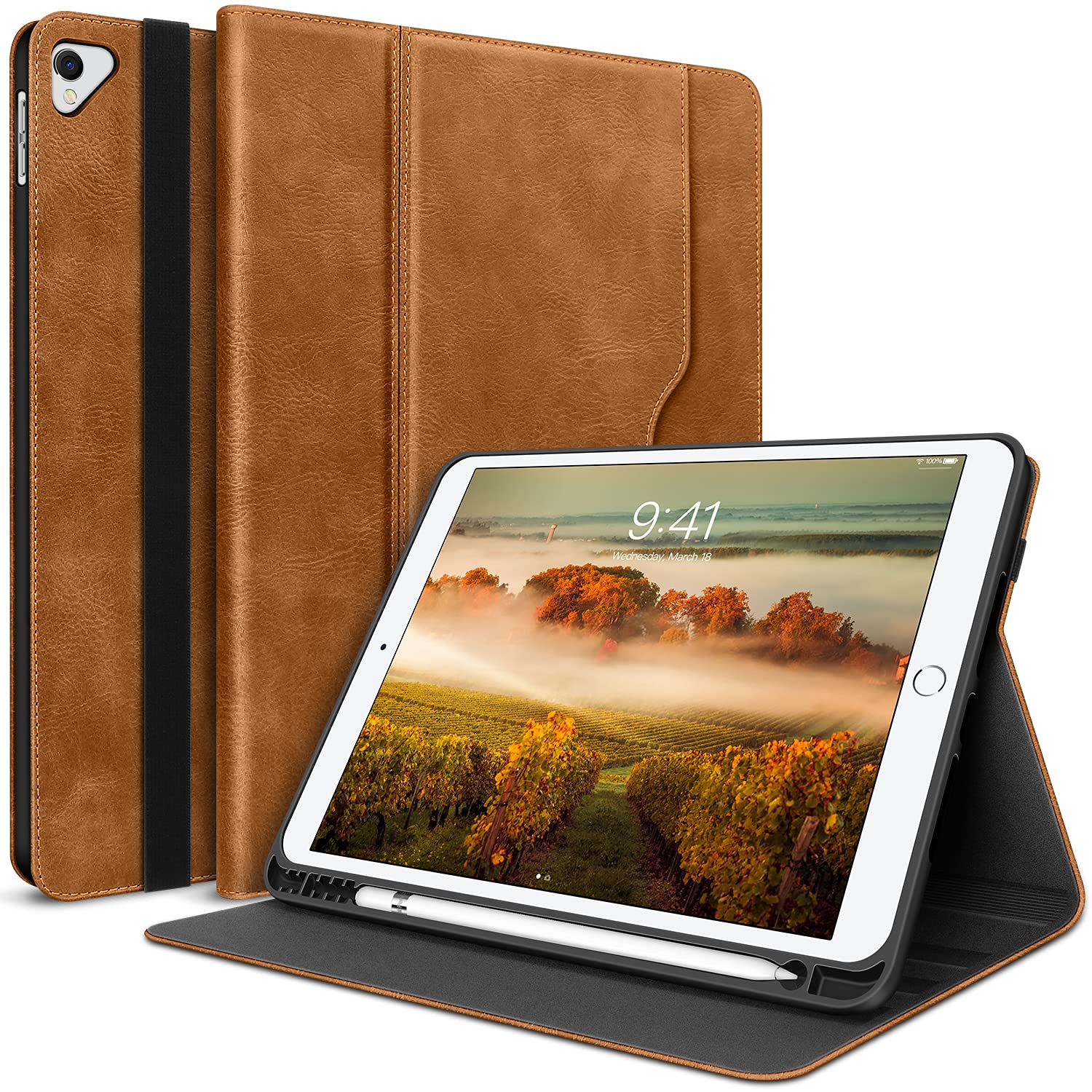 H HOLIMET iPad 9th/8th/7th Generation Case (2021/2020/2019 10.2 Inch) - Shockproof Protective Cover with Pencil Holder, Soft TPU Back & Auto Sleep/Wake Function - Perfect for School, Work and Travel