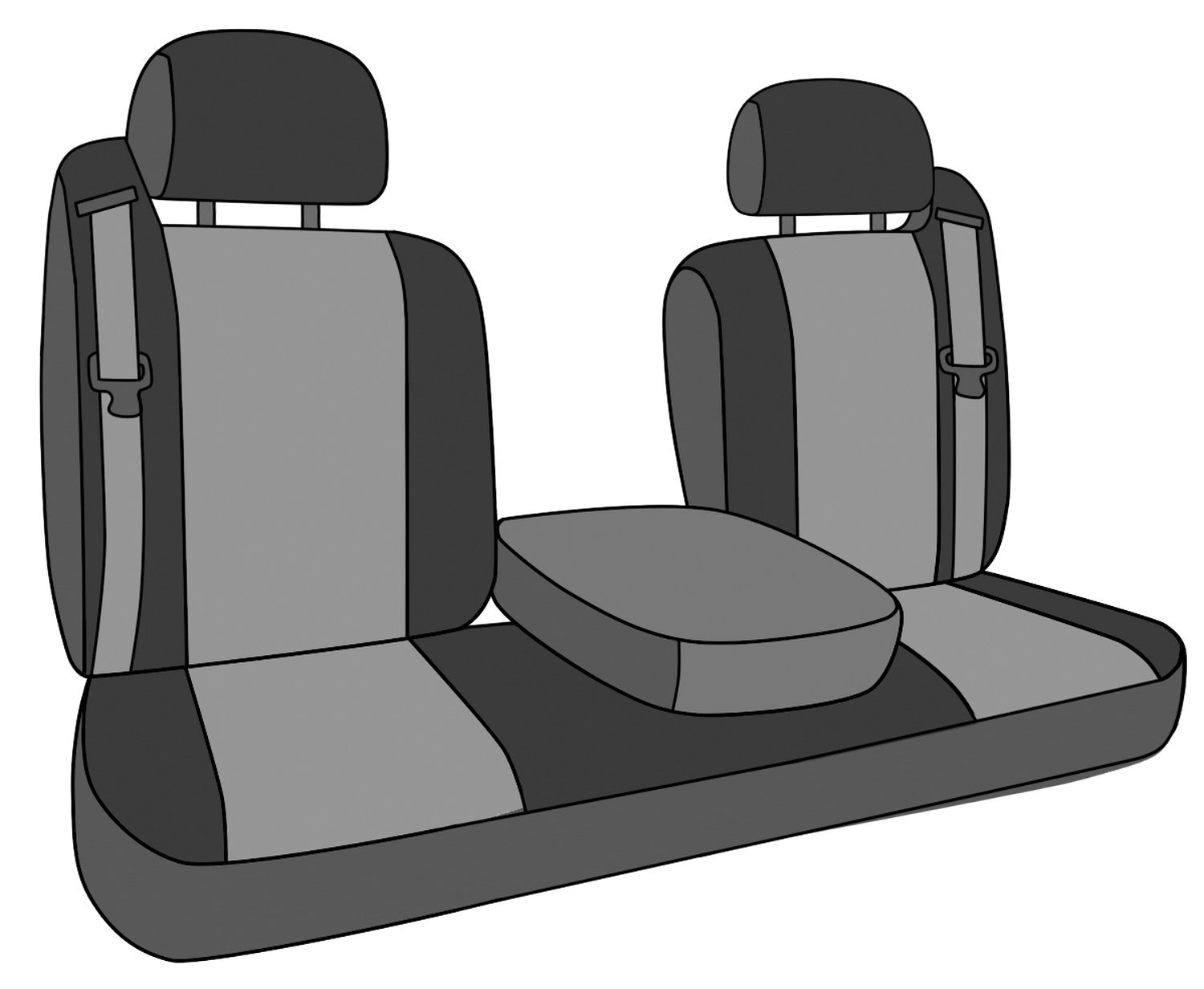 **CalTrend Black Cordura Seat Covers for 2007-2011 Toyota Camry - 40/20/40 Split Bench Rear Seats with Black Trim | Durable & Custom Fit for Cars, Trucks & SUVs | Perfect for Road Trips, Daily Commutes & Off-Road Adventures**