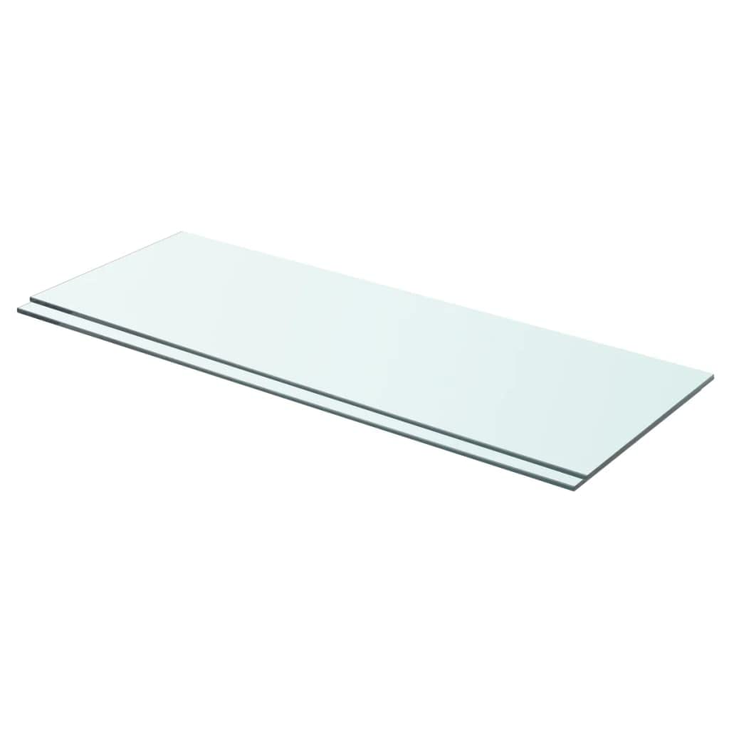 2 Pack Clear Glass Wall Shelves - 27.6