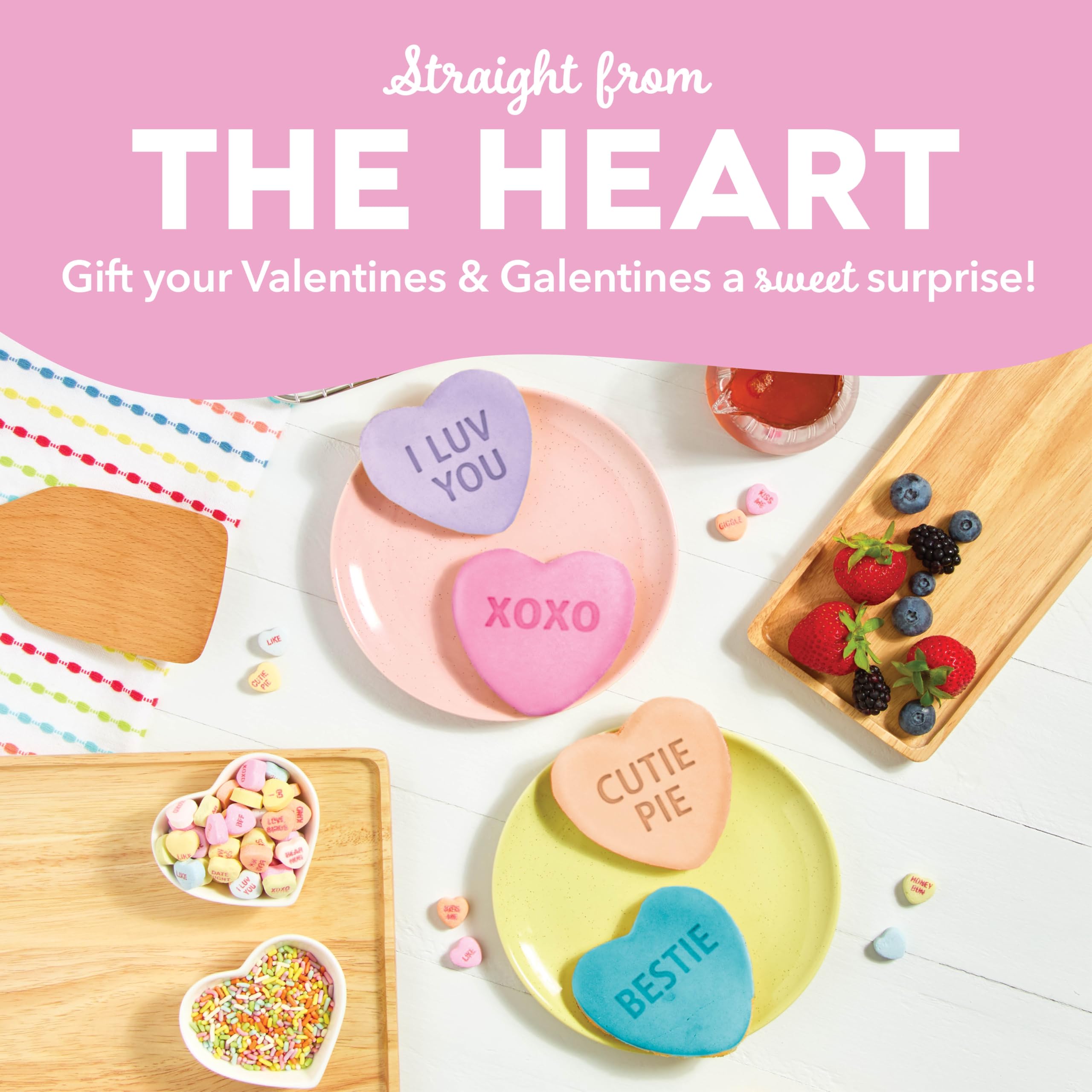 DASH x Sweethearts® Mini Heart Waffle Maker - 4 Inch Nonstick Waffle Iron with Fast Heating, Perfect for Valentine's Day Breakfast, Kids Snacks & Family Brunch - XOXO (Pink) | Compact Waffle Maker for Dorms, Office & Small Kitchens