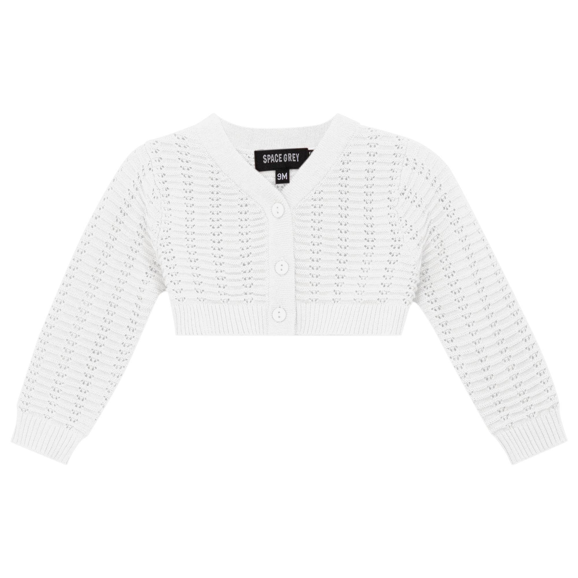 Pointelle Knit Cropped Cardigan for Women - Lightweight Open Front Sweater - Perfect for Spring & Fall Layering, Office Wear & Casual Outfits